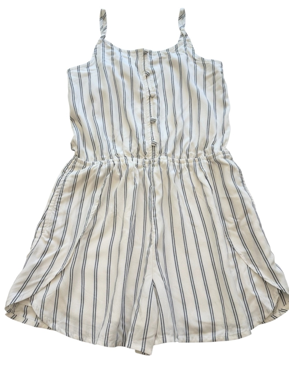 abercrombie kids Romper White Blue Striped Sleeveless NWT Girls Size 13/14